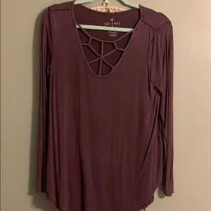 AE caged long sleeve tee